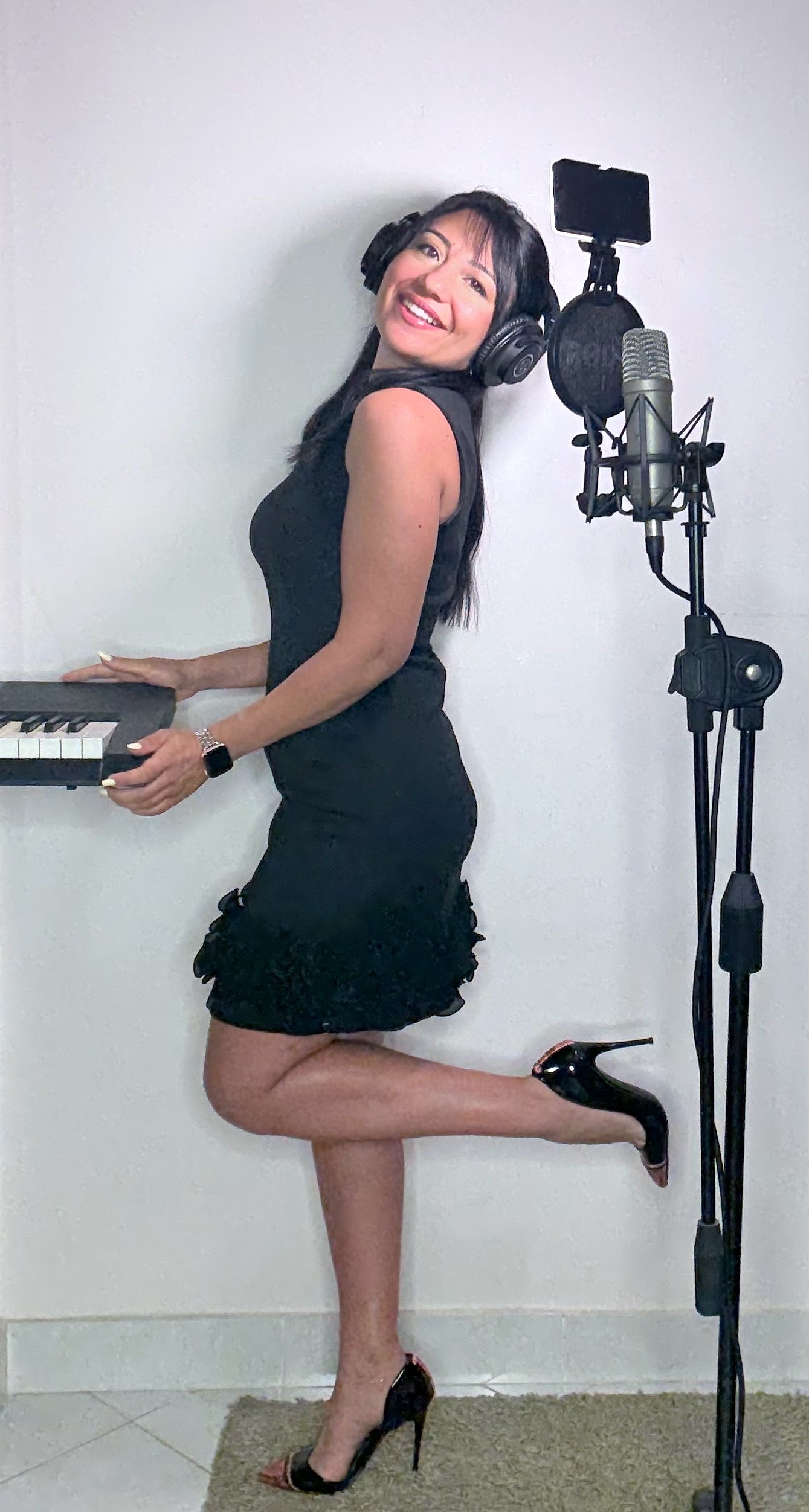 Haïdi Yacoub in the recording studio